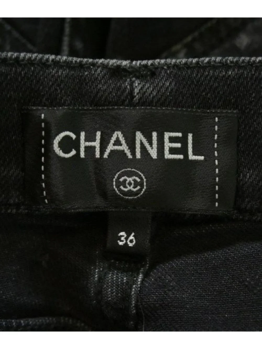 Chanel Denim Pants Black